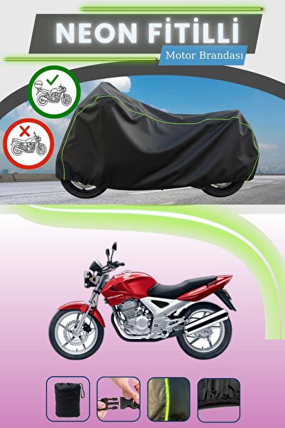 Cemku Shade حقيبة خلفية سوداء متوافقة مع نيون فايتي هوندا CBX 250 تويستر متوافقة مع قماش المحرك