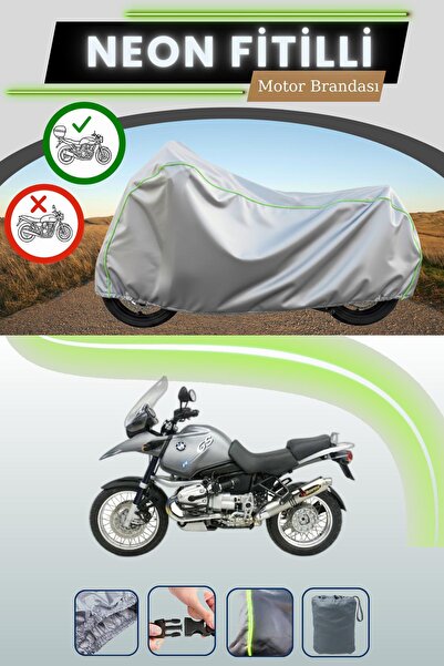 Cemku Shade حقيبة خلفية رمادية متوافقة مع قماش نيون فليتلي BMW R 1150 GS المت...