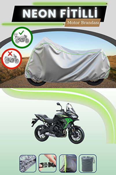 Cemku Shade حقيبة خلفية رمادية متوافقة مع قماش نيون فايتي كاواساكي KLE 650 في...