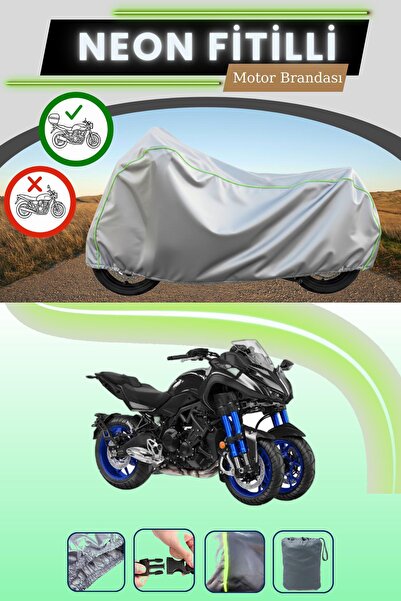 Cemku Shade حقيبة خلفية باللون الرمادي النيون قماش مجدّل متوافقة مع ياماها ني...