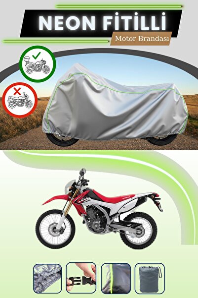 Cemku Shade حقيبة خلفية رمادية متوافقة مع قماش نيون فليتلي هوندا CRF 250 L ال...