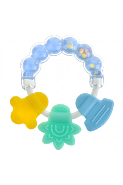 Akuku Akuku teething toy with rattles, teething accessories with protruding, brightly colored shapes and amuse