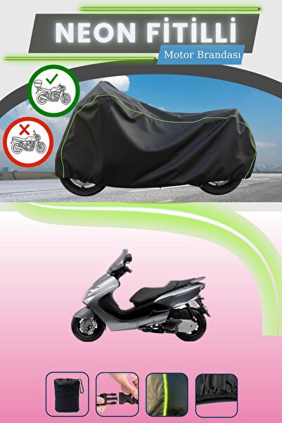 Cemku Shade حقيبة خلفية سوداء متوافقة مع نيون فايتللي ياماها ماجستي 180 متواف...