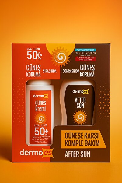 Dermoes Güneşe Karşı Komple Bakım Seti - Güneş Kremi SPF 50+ 100 ML ve Güneş ...