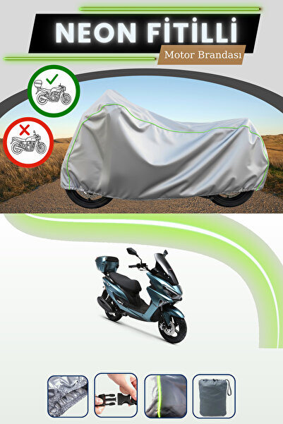 Cemku Shade حقيبة خلفية رمادية متوافقة مع قماش نيون فايتي RKS Newlight 125 Pr...