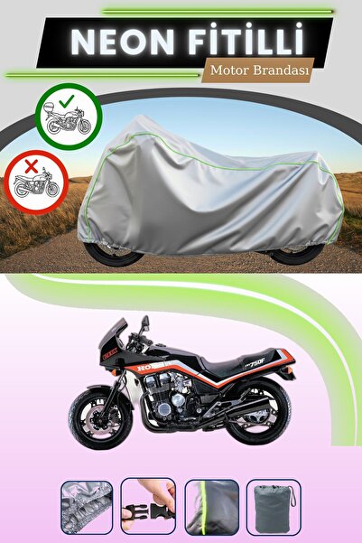 Cemku Shade حقيبة خلفية رمادية متوافقة مع قماش نيون فليتلي هوندا CBX 750 F مت...