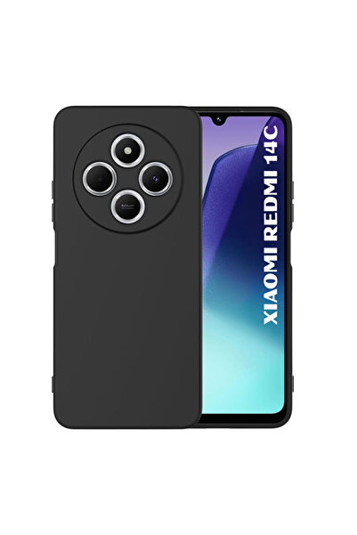 Xiaomi Carcasă compatibilă Redmi 14C / 14C 5G, fabricată din silicon catifelat cu interior din microfibră - Negru