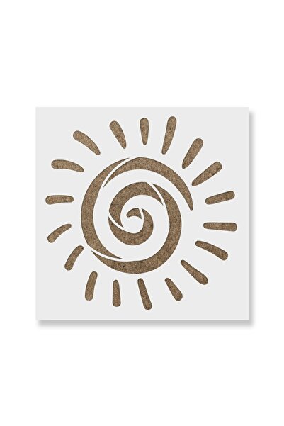 Maxrom Sablon Perete vopsire, tencuiala 0.7mm Soare Aztec model MXSP7452, 800 x 800 mm