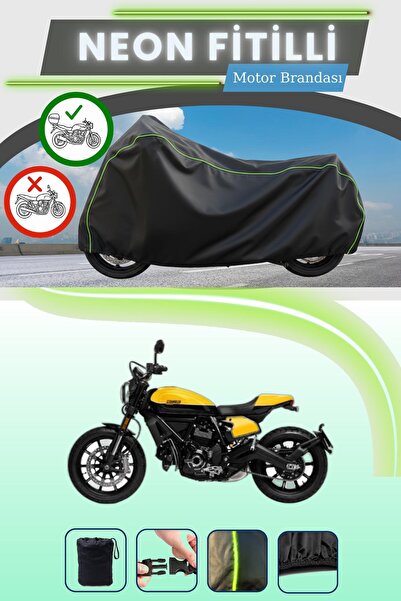 Cemku Shade حقيبة خلفية سوداء متوافقة مع نيون فايتل دوكاتي سكرامبلر فول ثروتل...