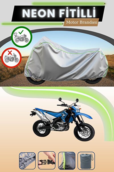 Cemku Shade حقيبة خلفية رمادية متوافقة مع قماش نيون فليتلي ياماها WR 250 X ال...