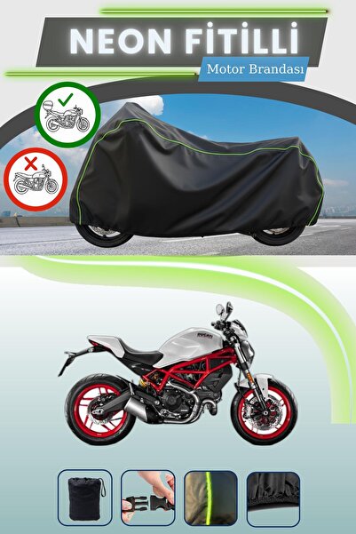 Cemku Shade حقيبة خلفية سوداء متوافقة مع نيون فايتل دوكاتي مونستر 797 بلس، قم...