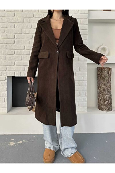 Moda İkra Παλτό με μονό κουμπί με λεπτομέρεια τσέπης