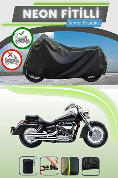 Cemku Shade حقيبة خلفية سوداء متوافقة مع نيون فايتل هوندا VT 750 C شادو متواف...