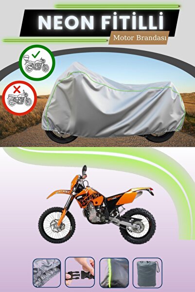 Cemku Shade حقيبة خلفية رمادية متوافقة مع قماش نيون فليتلي KTM 525 EXC المتوا...