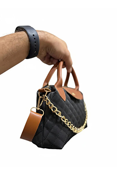 ateş3434 Women's Small Size Hand and Shoulder Bag with Faux Leather Handle