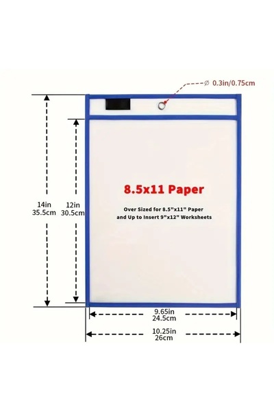 Hobi Kafe Pink Erasable Activity File for A4 Work Papers + 2 Pcs Pens with Eraser