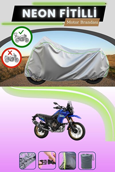 Cemku Shade حقيبة خلفية رمادية نيون قماش مجدّل متوافقة مع ياماها تينيري 700 إ...