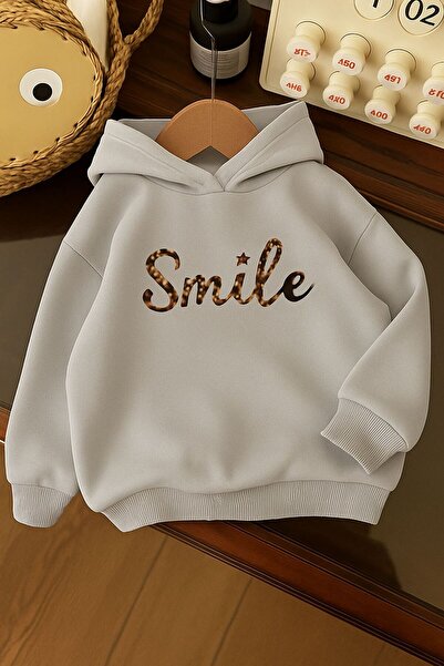 DM DOLCE MORE 3-нишка джърси с усмивка, унисекс детска суитшърт с качулка