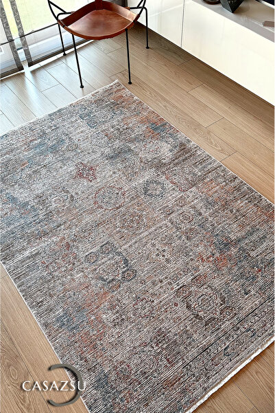 CASAZSU Indiana Vintage Etnik Desenli Modern Yıkanabilir Dokuma Salon Oturma ...