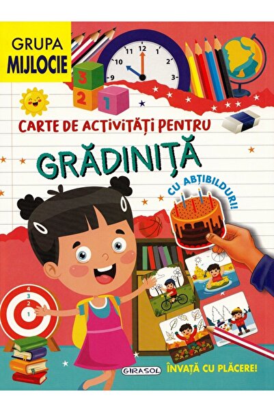 Editura Girasol Carte de activitati pentru gradinita, cu abtibilduri. Grupa m...
