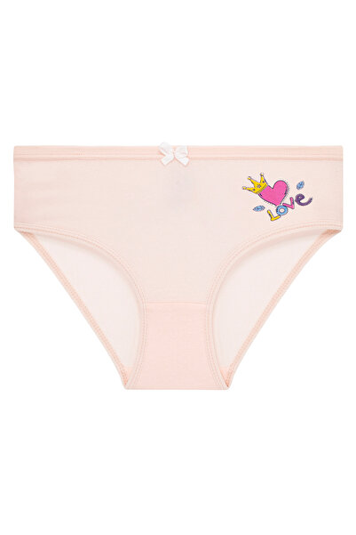biyokids Kız Çocuk 5'li Paket Renkli Slip Külot - Kalp'li 3789
