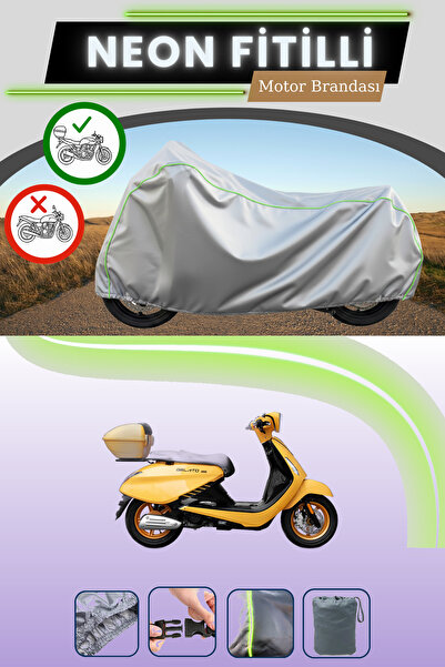 Cemku Shade حقيبة خلفية رمادية متوافقة مع قماش نيون فيتيلي يوكي جيلاتو 125 ال...