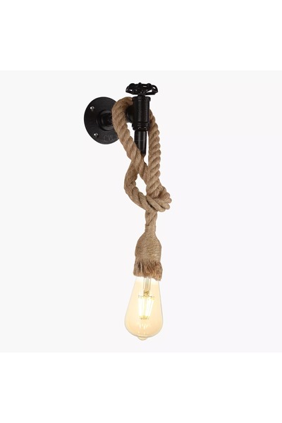 Generic Hummer Rope and Metal Wall Lamp