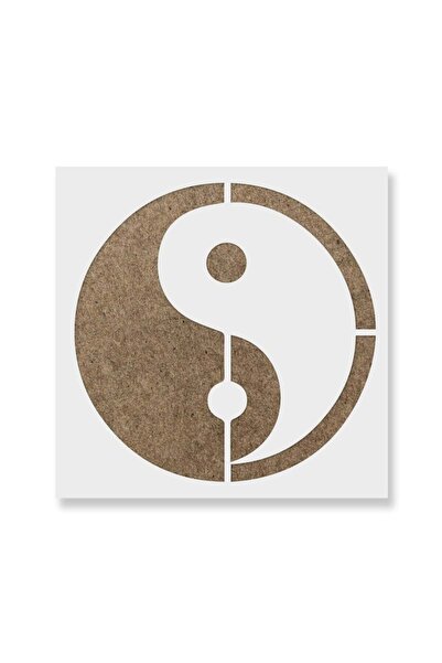 Maxrom Sablon Perete vopsire, tencuiala 0.7mm Yin Yang model MXSP7465, 600 x 600 mm