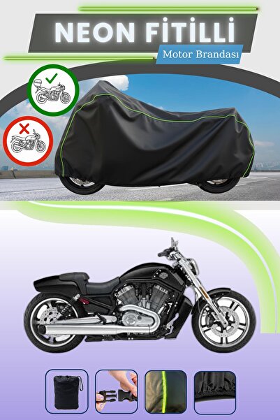 Cemku Shade حقيبة خلفية سوداء متوافقة مع حقيبة نيون متوافقة مع دراجة هارلي دي...