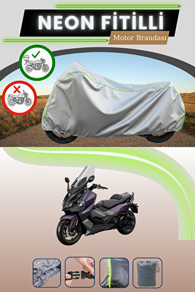 Cemku Shade حقيبة خلفية رمادية متوافقة مع قماش نيون فايتيك SYM Maxsym TL 508 ...