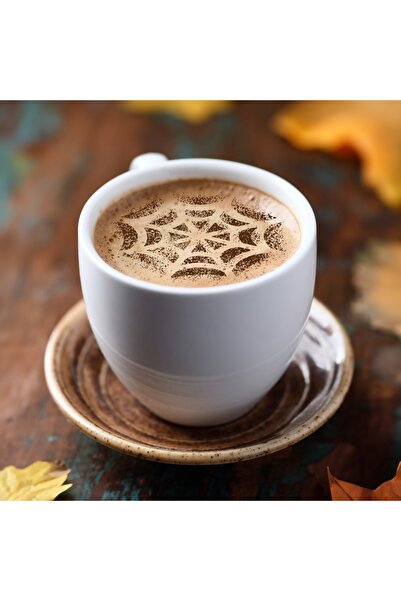 Maxrom Set 14 sabloane decorare cafea 16 si 7 cm 0.5mm Halloween model MXSP7345