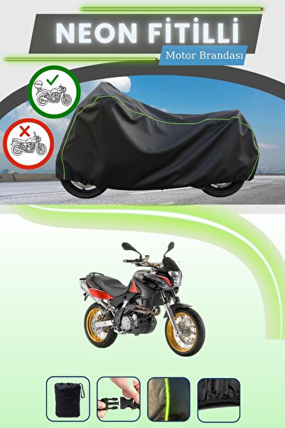 Cemku Shade حقيبة خلفية سوداء متوافقة مع قماش المحرك المتوافق مع نيون فيتيلي أبريليا بيجاسو 650