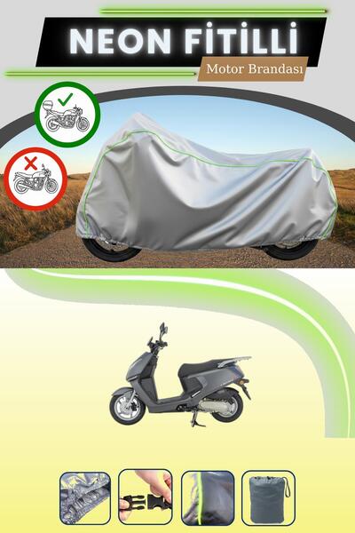 Cemku Shade حقيبة خلفية رمادية متوافقة مع قماش نيون فيتيل مونديال 125 لافينيا...