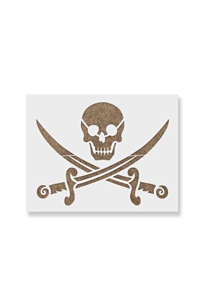 Maxrom Sablon Perete vopsire, tencuiala 0.7mm Pirat model MXSP7472, 800 x 800 mm