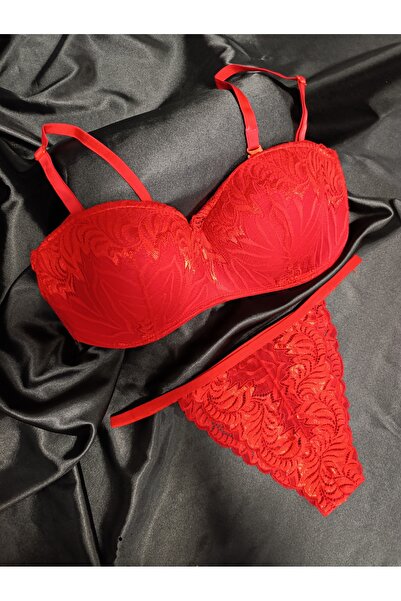 Butik DESTEKSİZ TOPARLAYICI DANTELLİ SÜTYEN TAKIMI