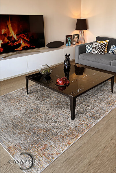 CASAZSU Indiana Vintage Etnik Desenli Modern Yıkanabilir Dokuma Salon Oturma ...