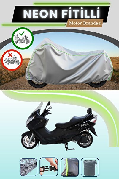 Cemku Shade Gray Rear Bag Compatible Neon Fitilli Mondial 250 Buffalo Compatible Motorcycle Tarpaulin