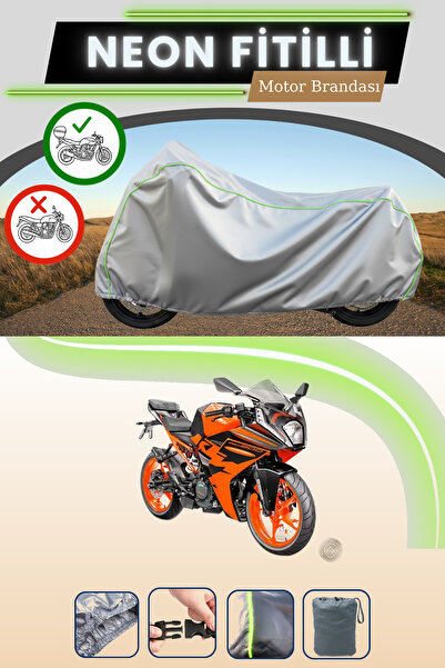 Cemku Shade حقيبة خلفية رمادية متوافقة مع قماش نيون فليتلي KTM 200 RC المتواف...