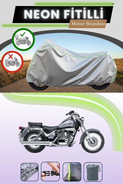 Cemku Shade حقيبة خلفية رمادية متوافقة مع نيون فايتل سوزوكي VL 250 إنترودر، ق...