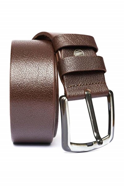 Centini Classic men's leather belt, brown 4 cm
