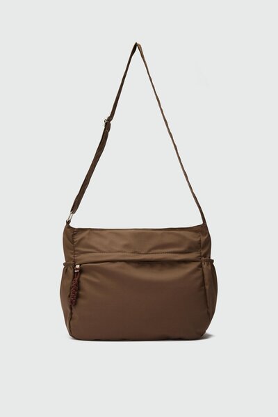 Shule Bags Amou Çok Cepli Çapraz Çanta Kahve