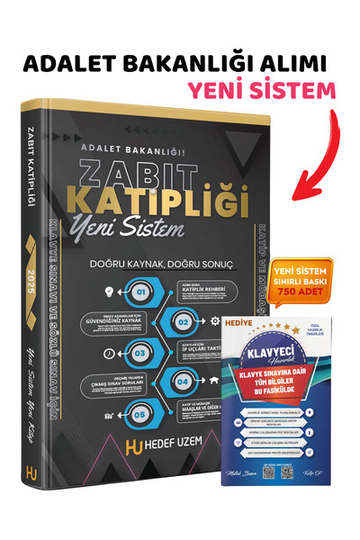 ADALET BAKANLIĞI ZABIT KATİPLİĞİ YENİ SİSTEM HAZIRLIK KİTABI