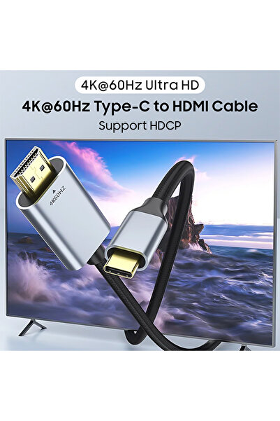 Generic HDMI Cable Aluminum Shell HD C-Type to HDMI 4K Video Adapter Converter