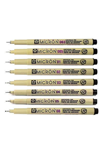 Sakura Supertrend Pigma Micron Drawing Pen Set 8 Pieces