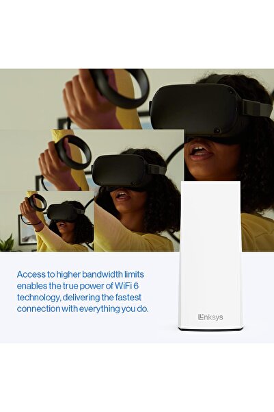 Linksys Atlas Pro 6 Velop Dual Band Mesh WiFi 6 System (AX5400) - 2 Pack, White