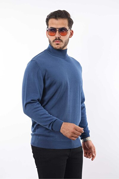 rugatchi Men's Half Turtleneck Knit Sweater — 100% Cotton