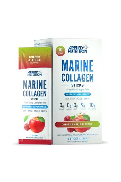 applied nutrition Marine Collagen Stick, Cherry & Apple, Supports Bones, Joints