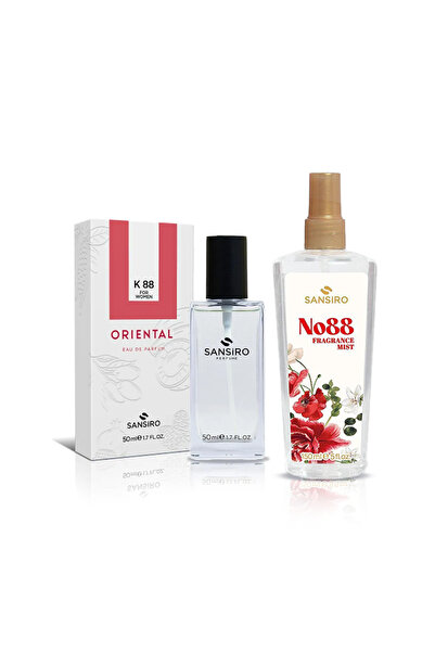 Sansiro K-88 Kadın Parfüm 50ml Edp + No: 88 Kadın Fragrance Mist 150ml