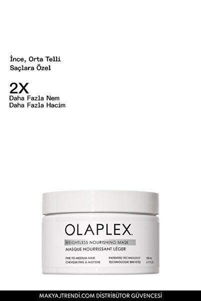 Olaplex Weightless Nourishing Mask - İnce, Orta Telli Saçlar İçin Ağırlık Hissi Bırakmayan Besleyici Maske