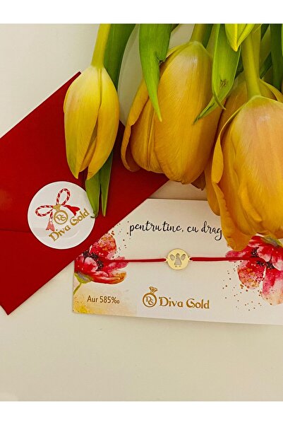 Diva Gold Brățară de aur cu decupaj de înger pe monedă